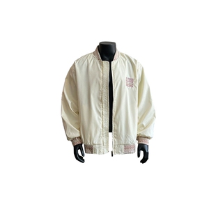民主风提花拼接飞行夹克棒球服男 xh94-特60图片