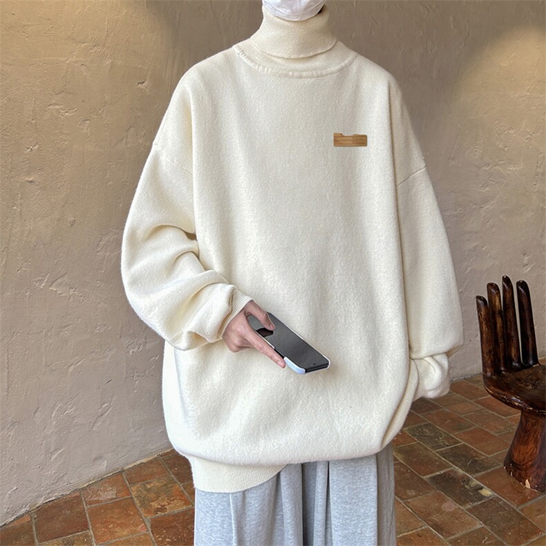 控68高领毛衣男士大码内搭毛线衣男 GM45293-P45加绒款-P65图片