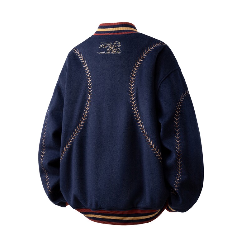 美式旗帜字母刺绣大码S-2XL夹棉聚酯纤维棒球棉衣男78156P148，男装棉衣，星座227-7