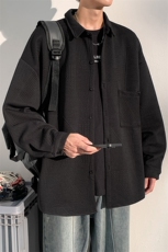衬衫男秋季新款港风宽松提花长袖衬衣CS023-P45(现货），男装衬衫，星座214-3