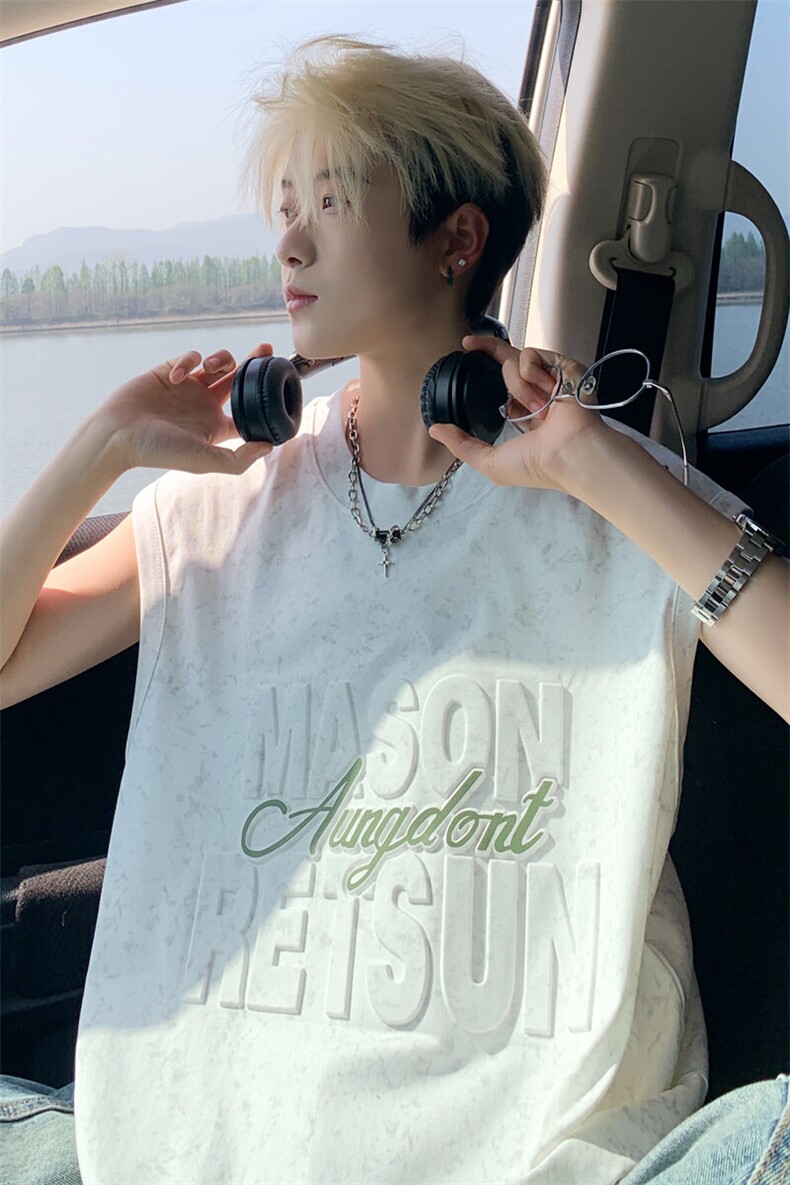 ！2026夏季新款男士潮牌背心百搭情侣无袖T恤BX301特P26,男装背心/马甲,电商B220
