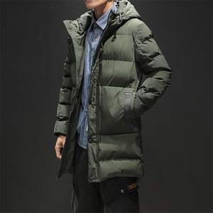 2021新款男士中长款棉衣加厚韩版棉服冬天保暖棉袄外套DS216T,男士棉衣冬天搭配图片
