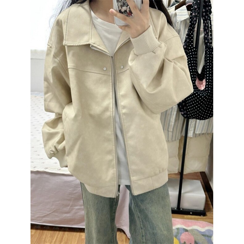 J9761-P57美式新款复古宽松休闲百搭棒球服pu皮衣外套,男装皮衣,星座617A-2