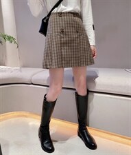 秋款咖色格子系列s_xL，其它，秀禾