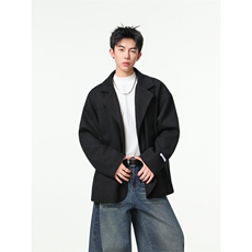加棉加厚西装短款毛呢大衣风衣504-F21-P75控118(加棉P85控128)，男装风衣，星座504