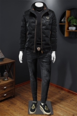 冬季新款亮面立领羽绒服男士潮流休闲外套钱塘2027-2302-特P180，男装羽绒服，钱塘6025