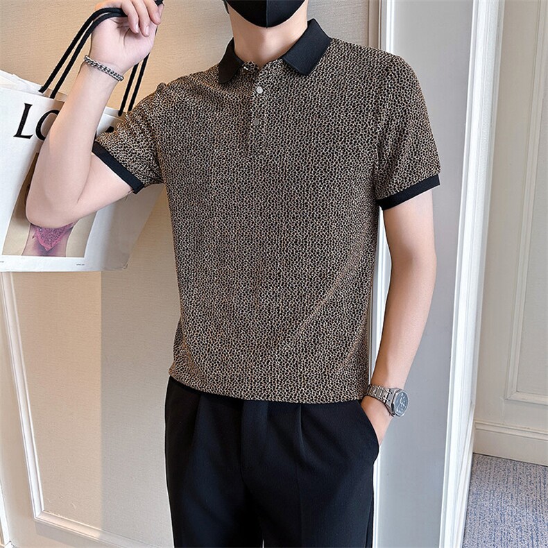 店主风社会小伙男高级感翻领POLO衫男保罗衫301A-1/PL114/P53,男装Polo衫,星座301A-1