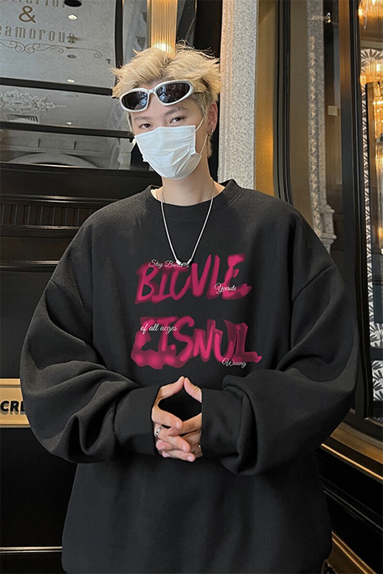 华夫格！华夫格上衣男圆领华夫格卫衣男大码长袖t恤男HY218-特P23,男装T恤,电商B367