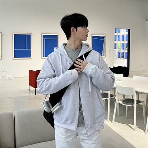 816B-WY009-P70 春秋男女韩版纯色连帽卫衣情侣百搭休闲外套宽松图片