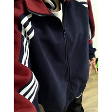 抖音得物高品质美式高街重磅结构织带拼接撞色立领卫衣外套CM41，男装卫衣，电商A486