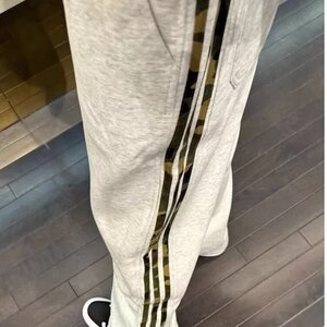 J11-P36 女童春秋潮牌运动裤条纹休闲直筒裤图片