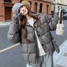 假两件针织拼接羽绒服外套2C317A-8557-P295-K445，女装羽绒服，2C317A