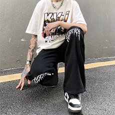 牛仔裤男夏季潮大码休闲裤子高街设计感裤子G119P38，男装牛仔裤，星座1116-2