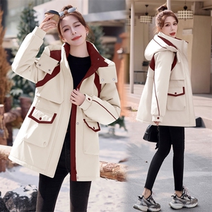 羽绒服明星同款2025冬季新品收腰冲锋衣中长款派克服外套女户外,很有气场的穿衣搭配女夏季图片