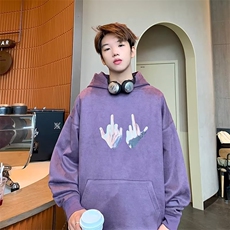 麂皮绒卫衣男潮ins港风潮流GW46P45，男装卫衣，星座1116-2