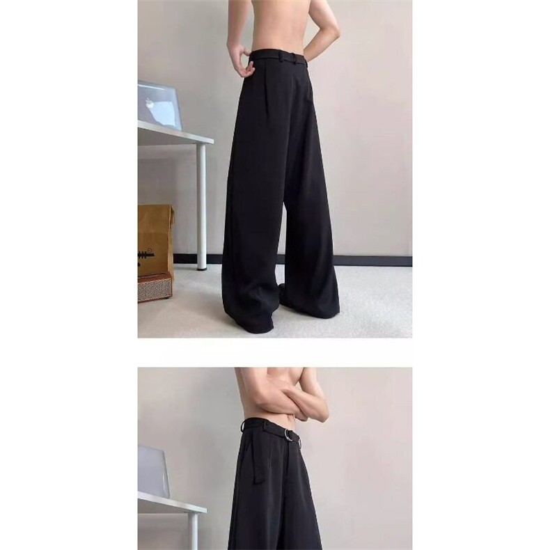 网络图现货休闲西裤春季新款垂坠感痞帅宽松直筒裤子RF12-P50,男装休闲裤,星座1005-4