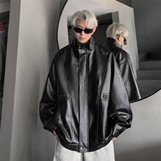 现货2025秋季新款皮衣外套男宽松PU皮夹克JK720-P85，男装皮衣，星座1209-2
