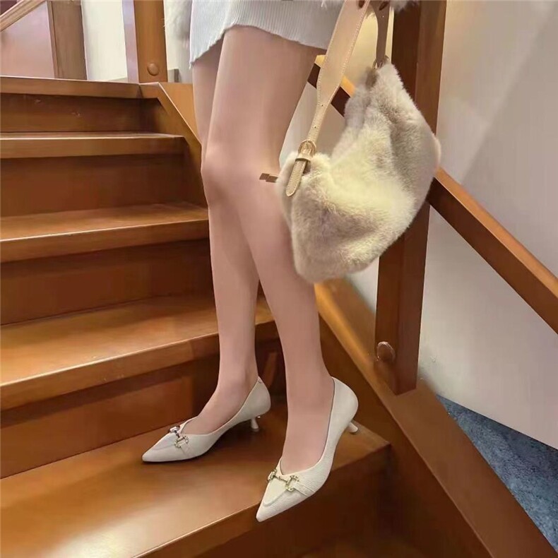 2022春款细跟尖头单鞋，其它，彩红鞋馆