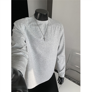 【图】结构拼接320克华棉卫衣果冻棉垫肩 W981/特P20 灰图片