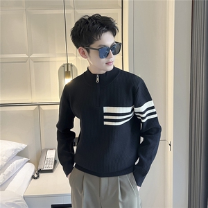 B353 MY829 P68 L-3XL 咖色冬季男士常规版型潮版针织衫套头毛体图片