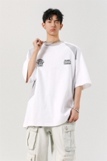 凉感双色拼接设计羽毛球球服大码M-5XL短袖T恤男DX78029P50控78，男装T恤，星座226-1