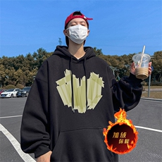 500克重磅秋冬美式加绒加厚卫衣外套DL1605常规特P35加绒特40，男装卫衣，电商A486