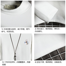 BT40239-P30半高领长袖t恤男大码内搭打底衫男网格，男装T恤，电商A040A