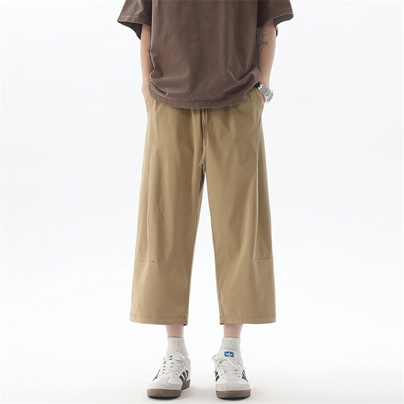 8XL-M七分裤男款夏季冰丝薄款休闲裤子宽松大码7分短裤QK27001P40,男装休闲裤,电商B312