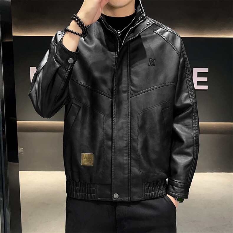 秋季现货大码休闲皮衣外套8326-P100控189大码元,男装皮衣,星座209