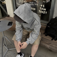 抖音得物高品质秋冬美式高街重磅结构辑明线纹理连帽卫衣外套W111，女装短外套，电商A486-1