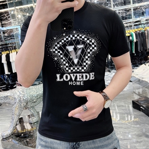 新款时尚高端精品欧货夏季男T恤短袖潮流抖音A227B-A-725-P48图片