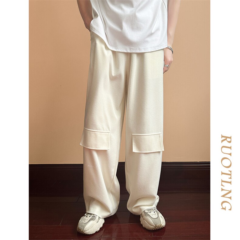 现货高品质宽松卫裤休闲裤直筒大码运动阔腿裤男A351-AK2441-P60,男装休闲裤,电商A351