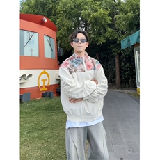 美式立领拼接款夹克，A061-AJ01621-特P55-视频截图，男装夹克，电商A061
