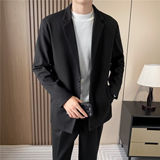 毛呢西装外套男秋冬季痞帅轻熟风男装冬季男士厚呢子西服3314P72，男装西服套装，星座410-2