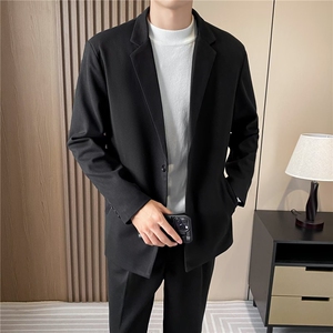 毛呢西装外套男秋冬季痞帅轻熟风男装冬季男士厚呢子西服3314 P72图片