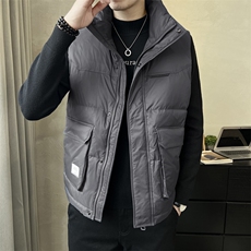 短款立领羽绒马夹男休闲日系面包服保暖外套马甲背心M902-P120，男装背心/马甲，电商A239