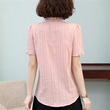 2021年新款春夏韩版淑女木耳花边立领女士衬衫甜美纯棉衬衣，女装衬衫，潮品会