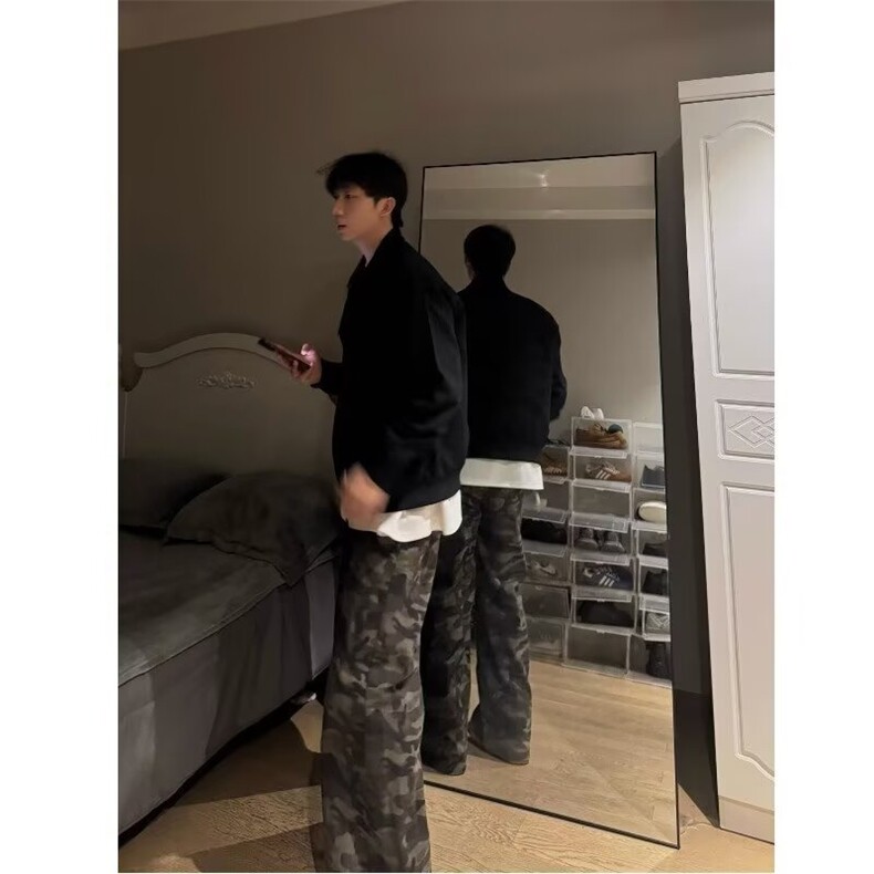 网图现货工装外套男款春秋季宽松百搭底特律翻领夹克B32-P58,男装夹克,星座910-1