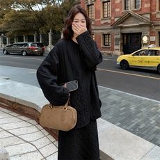 2026冬季冬季减龄氛围感棉衣套装2C053款号830批240控348，女装套装/套裙，2C053