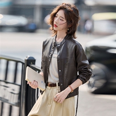 2025秋季新品时尚潮流现货皮衣外套机车服，女装皮衣，1C078