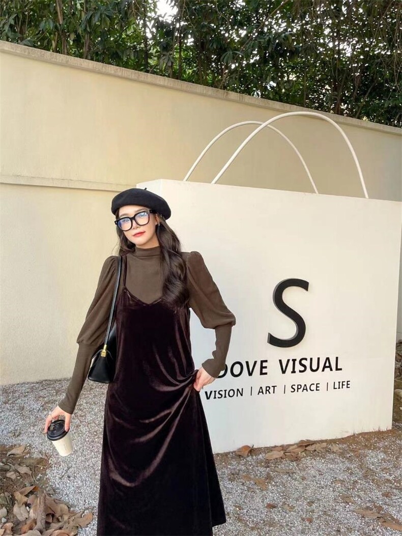 绒吊带裙两件套，女装背心吊带，Balance Studio