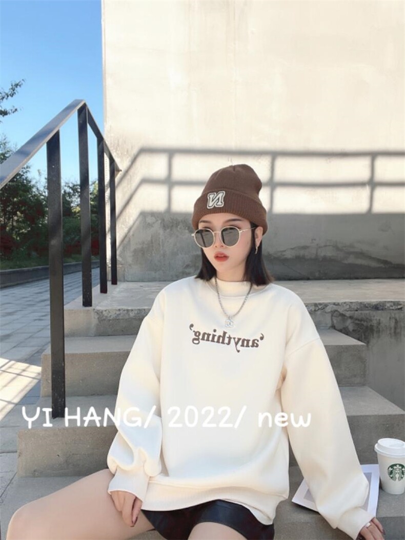 刺绣银狐绒卫衣无敌爆，女装卫衣/绒衫，一杭