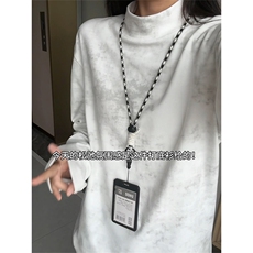 保暖德绒打底衫美式扎染半高领卫衣潮牌休闲女5Q1151-TP2548，男装卫衣，电商A102