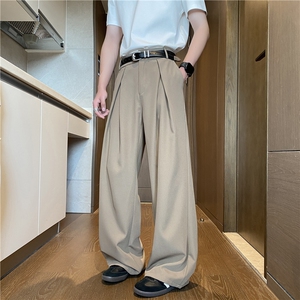 抖音品质春季新款打褶垂感宽松休闲西裤B315-K25680-特p40控78图片