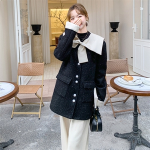 现货小香风蝴蝶节90羽绒服210-6395-P255-K378中长款图片