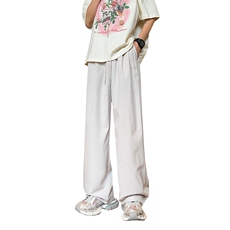 量大优供视频夏季刺绣阔腿冰丝拖地休闲长裤男XH64-特p25，男装休闲裤，电商B367