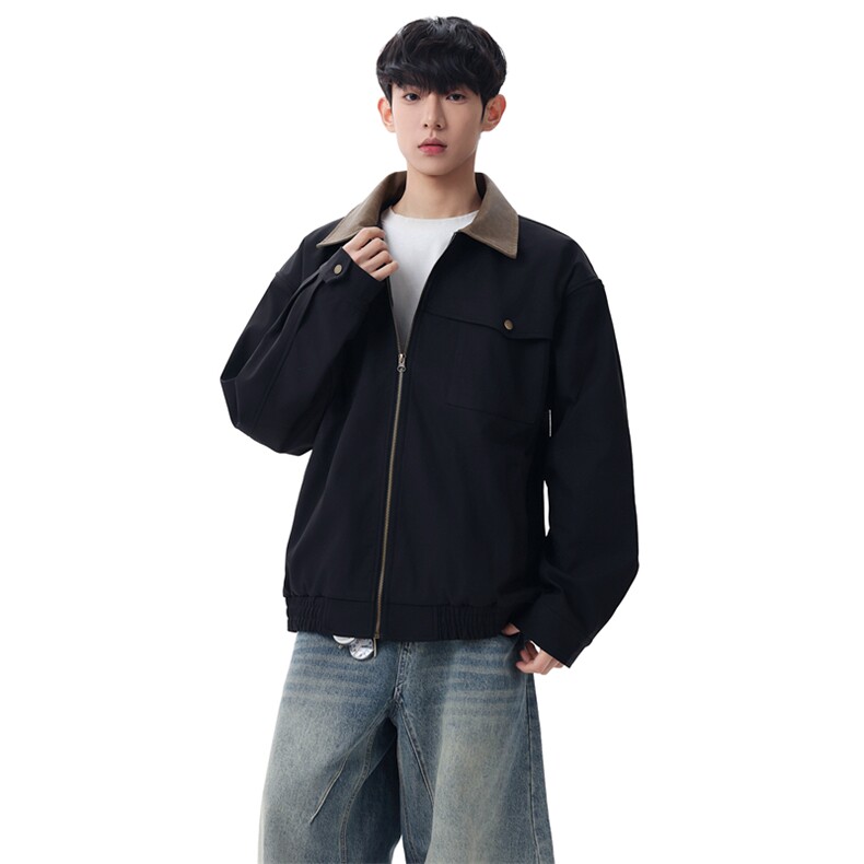 翻领夹克男春季简约宽松潮流百搭上衣服JK266-P73,男装夹克,星座308B-2