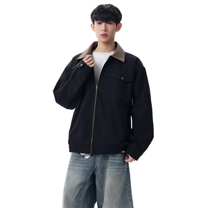 翻领夹克男春季简约宽松潮流百搭上衣服JK266-P73
