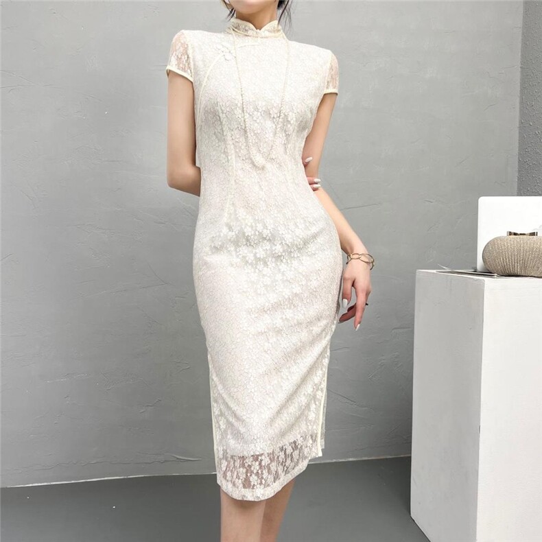 现货新款蕾丝旗袍连衣裙,女装汉服/婚纱/旗袍/礼服,序儿