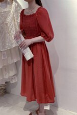 收腰连衣裙，女装连衣裙，驿谷